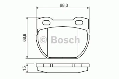 Produktbild von Bosch Bremsbelagsatz, Scheibenbremse 0 986 424 827