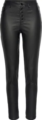 Produktbild von LASCANA Kunstlederhose in Slim-fit-Form und hohem Bund schwarz Größe 46