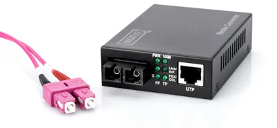 Immagine prodotto di Convertitore multimediale DIGITUS Fast Ethernet RJ45/SC Multimodale