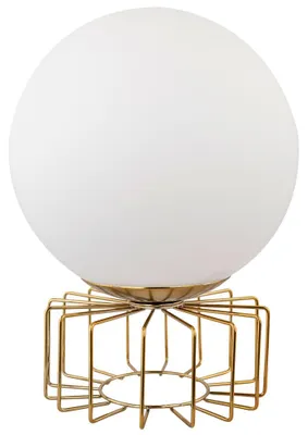 Produktbild von Tischlampe, Metall messing, Glas opal, Schalter, 15 cm