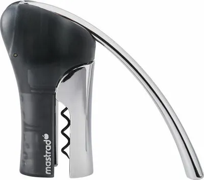 Image de Mastrad tire-bouchon à levier Chrome, ouvre-bouteille, métal, plastique, noir, F02501