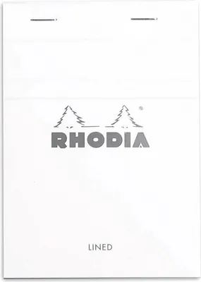 Produktbild von Rhodia 10x Gehefter Notizblock Rhodia No.13 A6 80 Blatt liniert 80g Weiß 13601C