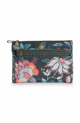 Produktbild von Pip Studio Cosmetic Bag Combi Flower Festival Dark Blue