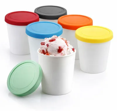 Obrázek produktu pro Sada 6 nádob na zmrzlinu, chladicích boxů na led, 250 ml nádob s víkem z silikonu, nádob na led bez BPA, určených pro skladování a výrobu ledu