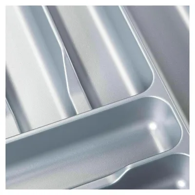 Produktbild von Besteckeinsatz in Silbergrau für SO-Box, Blum Tandembox und ModernBox mit Korpusbreiten von 300 bis 1200 mm (40er Korpus - 319 bis 473 mm)
