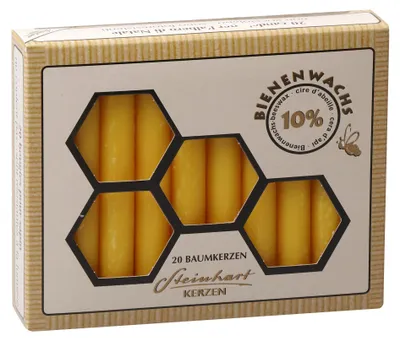 Produktbild von Baumkerzen 10% Bienenwachs 95 x Ø 13 mm, 20 Stück