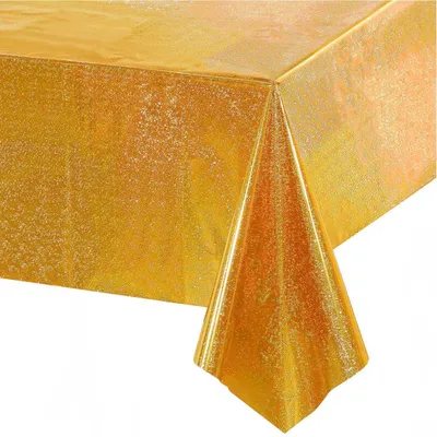 Obrázek produktu pro Párty ubrus, zlatá třpytivá fólie, 137x274 cm, 1 kus
