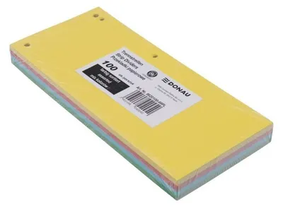 Immagine prodotto di Przekładki kartonowe 1/3 A4 235x105 mm mix kolorów 100 sztuk