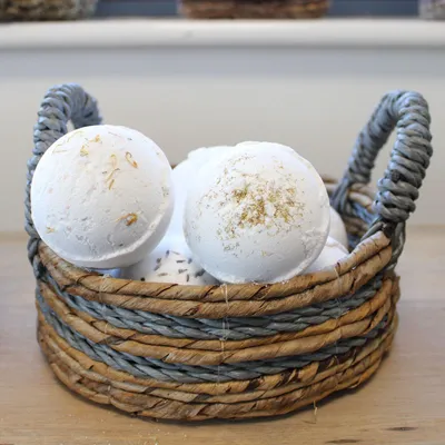 Productafbeelding van Bananenblad & Hitam Raffia mand-set van 2