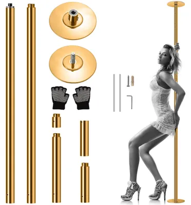 Obrázek produktu pro Tyč na pole dance – Standardní tyč – Tyč pro fitness – Otočná tyč – Nastavitelná výška 203–274 cm