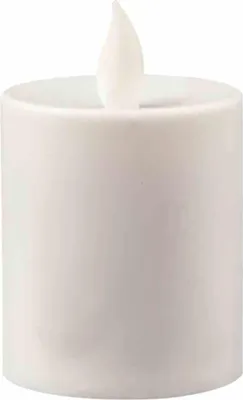 Image de Bougie LED permanente 6 mois blanche avec lumière vacillante réaliste