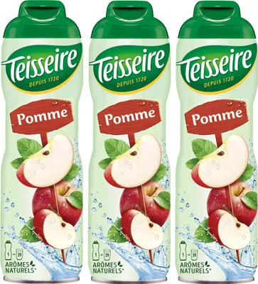 Produktbild von Teisseire Getränke-Sirup Apfel 600ml - Intensiv im Geschmack (3er Pack)