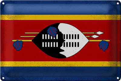 Produktbild von Blechschild Flagge Swasiland 40x30cm Flag Eswatini Vintage