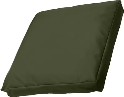 A single green cushion is shown against a white background.