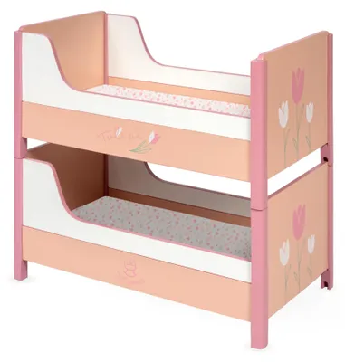 Puppen-Stapelbett, rosa, Holz, umwandelbar