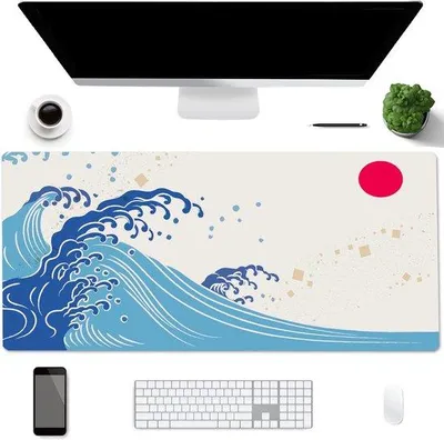 Produktbild von Famanu Schreibtischunterlage PU, doppelseitige Büromatte - 90 x 40 cm, wasserfest