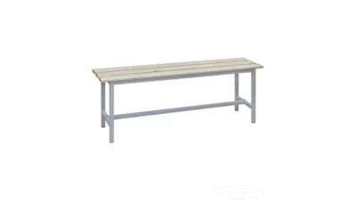 Zdjęcie produktu dla UHL-MASH Ławka do szatni Metalowa C-1500 150cm Siedzisko drewniane BHP Do Szklonej Pracowniczej Pomieszczeń Socjalnych Poczekalni