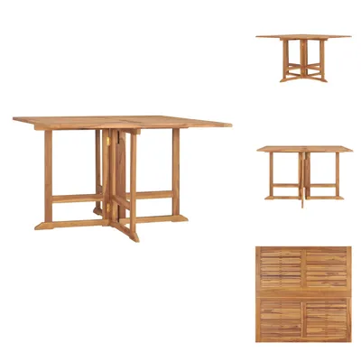 Produktbild von vidaXL Garten-Esstisch Klappbar 110x110x75 cm Massivholz Teak - Gartentische