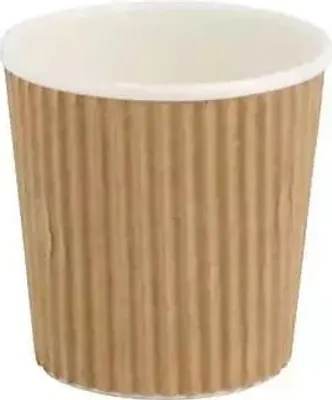 Produktbild von Brauner Wellpappbecher, Dispersionsbecher, 120 ml, Durchmesser 62 mm, 25 Stück.