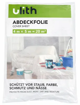 Produktbild von 1x Abdeckfolie Abdeckplane für Malerarbeiten Staubschutz Schmutz Nässe 4 x 5 m = 20 m2