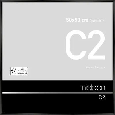 Produktbild von nielsen Aluminium Bilderrahmen C2, 50x50 cm, Eloxal Schwarz Glanz