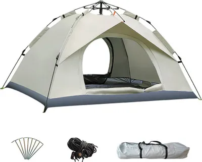 Produktbild von Campingzelt, Outdoor-Zelt, vollautomatisches Schnellaufstellzelt, geeignet für 2-3 Personen, S-Größe (2,00*1,50*1,25m/78,7*59,1*49,2 Zoll)