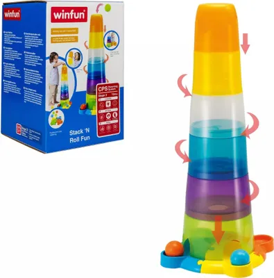 Produktbild von Smily Play Stapelturm mit Bällen, 65 cm, für Kinder