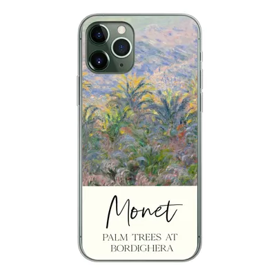 Produktbild von MuchoWow® Handyhülle Schutzhülle Hülle für iPhone 11 Pro Monet - Kunst - Palmen in Bordighera Silikon Softcase Handy Hülle - Handy