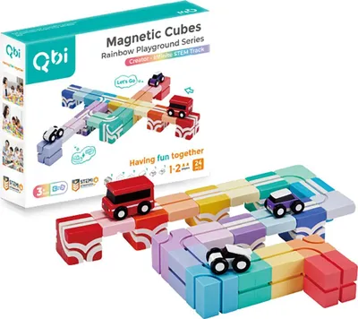 Obrázek produktu pro Magnetické stavební kostky Qbi Creator – nekonečná STEM dráha