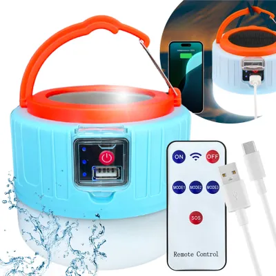 Produktbild von Solar-Taschenlampe 2in1, Wasserdichte tragbare Solarbetriebene Outdoor-Solarlampe für Camping Notfälle Powerbank BLIXTAR