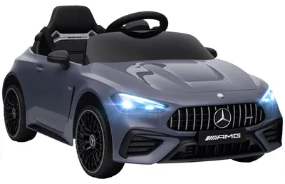 Image de Voiture électrique pour enfants Mercedes, 12V, avec télécommande | Couleur : Gris | Dimensions : 55 x 99 x 43 cm