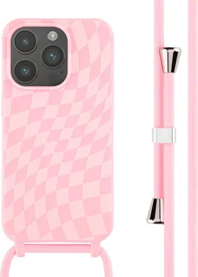 Image de imoshion Étui design en silicone avec cordon pour l'Apple iPhone 14 Pro - Rose rétro