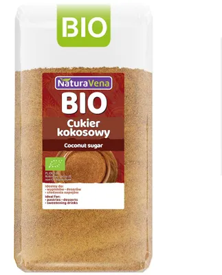 CUKIER KOKOSOWY BIO 200 g - NATURAVENA
