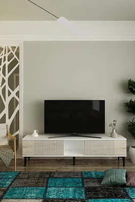 Produktbild von Skye Decor, Hochwertiger TV-Ständer (3 Stück), Sapphire Oak, 150 cm, 100% Melamin