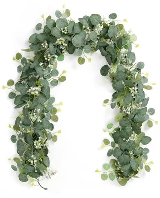 Immagine prodotto di Ghirlanda artificiale di eucalipto in plastica, 180 cm, verde, fiori, decorazione