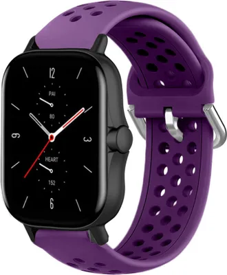 Produktbild von Strap-it Amazfit GTS 2 Silikonarmband mit Löchern (Lila)