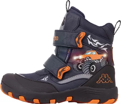 Produktbild von Kappa Uni Kinder Stiefel Winterschuhe Blinkschuhe gefüttert 260751K blau, Schuhgröße:33 EU