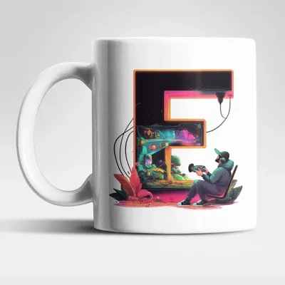 Produktbild von Name A bis Z Gamer Spieler Zocker Kaffeetasse Teetasse Tasse Geschenkidee – E