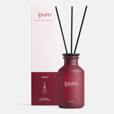 Immagine prodotto di ipuro Classic Diffusore di fragranze per ambienti con bastoncini, JARDIN, 240 ml - Diffusore per ambienti con note di lime e bergamotto