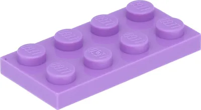 Produktbild von LEGO: 50 Platten, Größe 2x4 Noppen in Lavendel