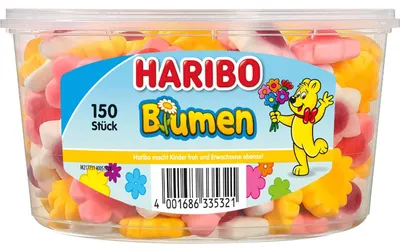 Obrázek produktu pro Haribo Barevné květy Ovocné žvýkačky s cukrářskou náplní 1020g