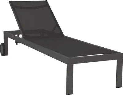 Produktbild von acamp Rimini Gartenliege Premium anthrazit 198 x 60 x 35 cm