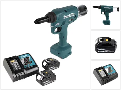 Immagine prodotto di Makita DRV 250 RT Rivettatrice a batteria 18 V 20 kN Brushless + 2 batterie da 5,0 Ah + caricabatterie