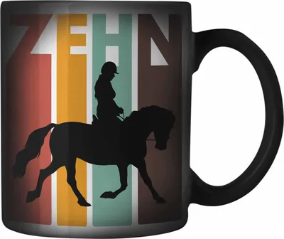Produktbild von Trendation - 10. Geburtstag Mädchen Reiterin Geschenk 10 Geburtstagsgeschenk Tochter Pferde Pferdeliebhaber (Schwarz)