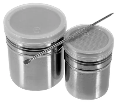 Produktbild von Kleines Gewürzglas aus Edelstahl mit Deckel für Camping und Hotelküche