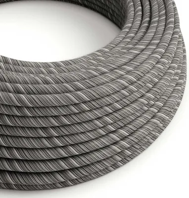 Immagine prodotto di Creative-Cables Cavo elettrico rivestito in tessuto, 3 x 0,75 mm², 50 m, Nero Mélange, Rotondo, Cotone