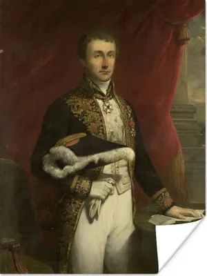 Produktbild von MuchoWow® Poster Pieter Merkus - Gemälde von Jan Willem Pieneman 90x120 cm - Wohnzimmer