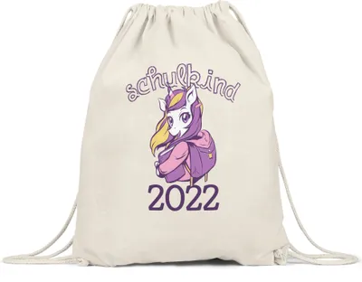 Produktbild von Einhorn Turnbeutel Gymsack als Geschenk zur Einschulung Schulbeginn Schulstart für Schulanfänger Erstklässler Schule  2022