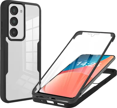 A phone case and screen protector set displayed against a white background.