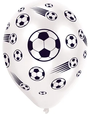 Obrázok produktu pre Amscan - Futbalové balóny (čiernobiele, balenie po 8 ks) Balón Futbalový balón